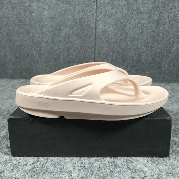 OOFOS Recovery Flip Flops Womens 8 Pink Thong Sandals Comfort - Picture 6 of 16